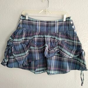 LC Waikiki Xside Plaid Colorful Mini Skirt w/ Ruffle Detail Size 38 (US S/M)